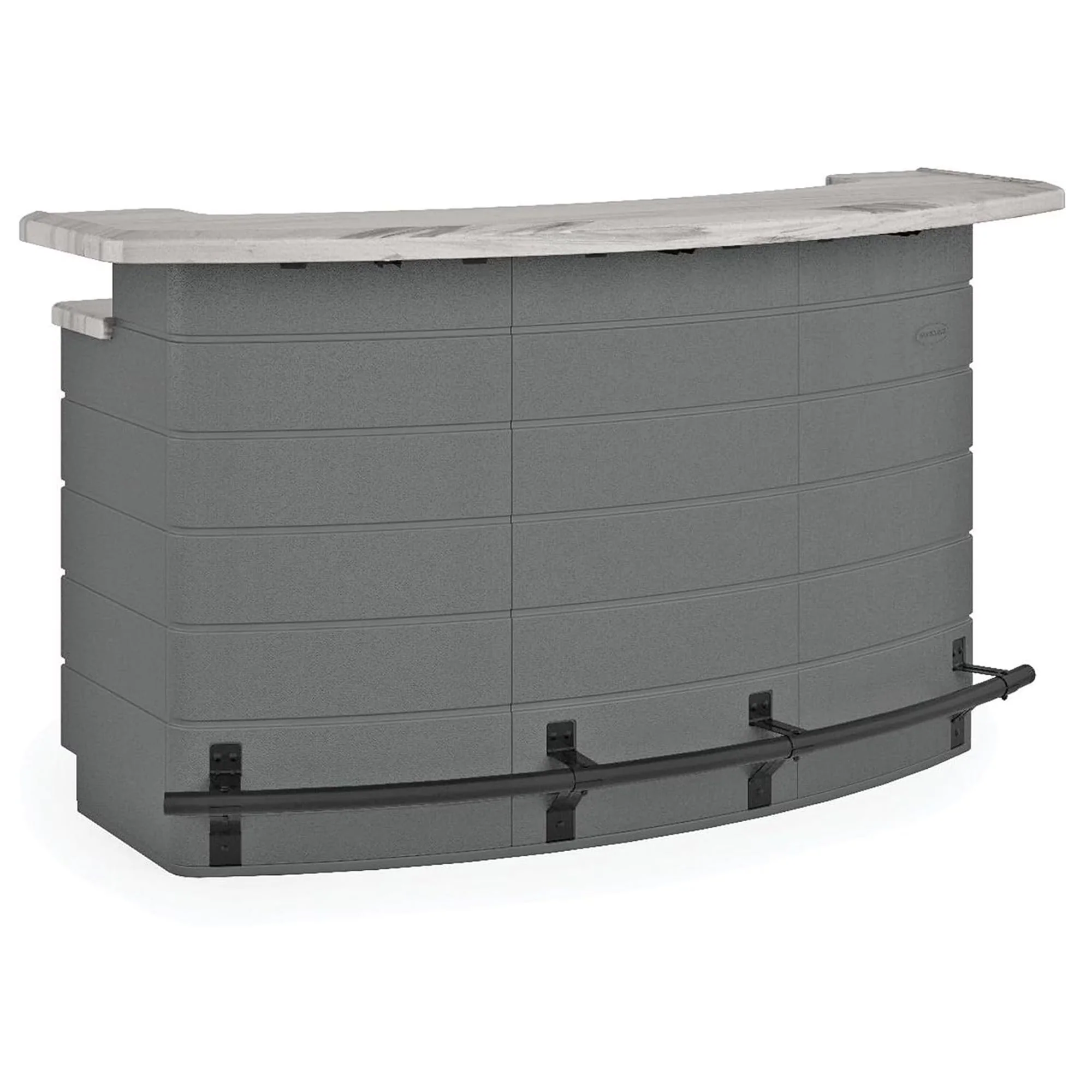 2026 NewSuncast Backyard Oasis Entertainment Outdoor Bar with Pull-Out Drawers and Shelves, Marble
