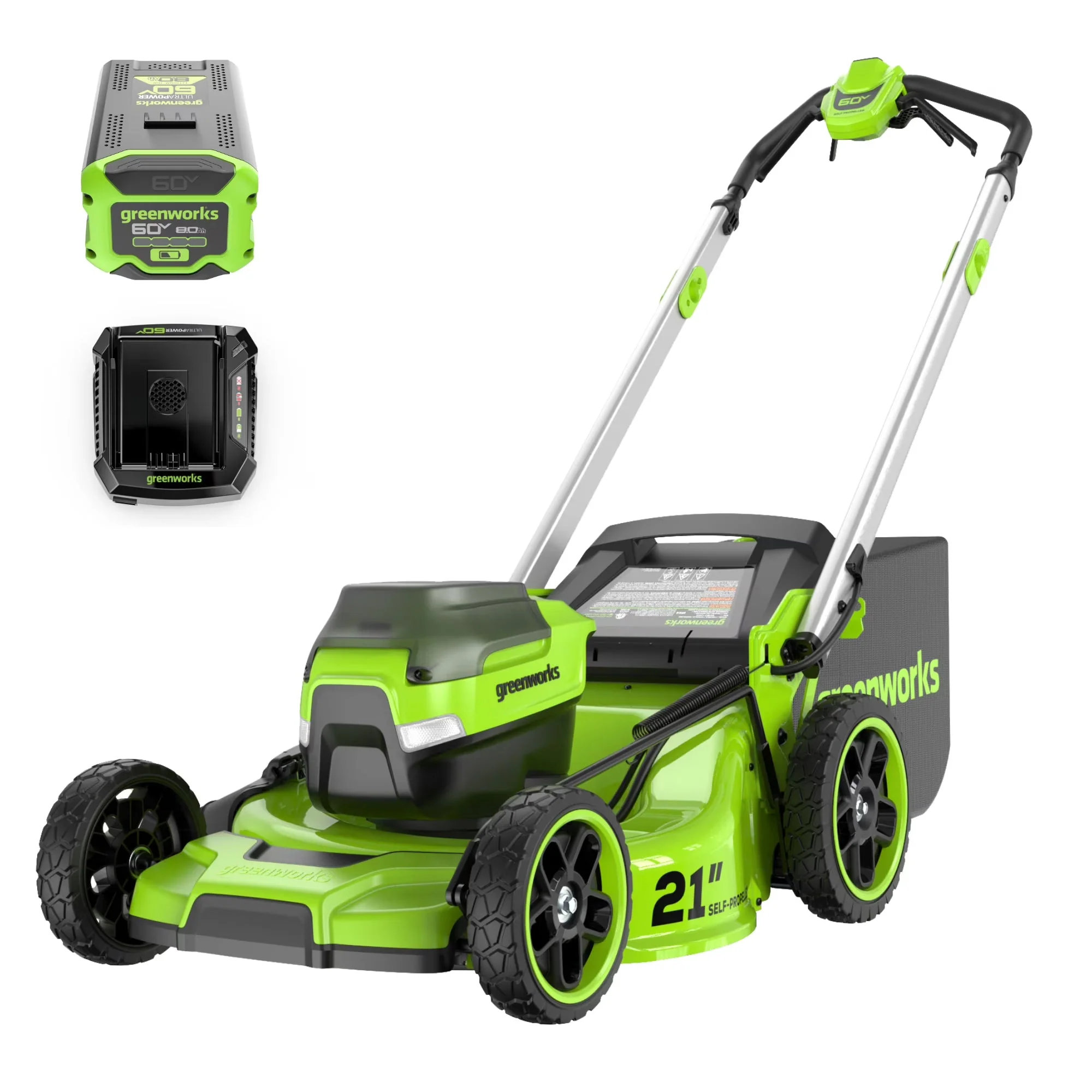 2026 NewGreenworks 60V 21" Self Propelled Lawn Mower with (1) 8.0 Ah Battery & Rapid Charger 2546402