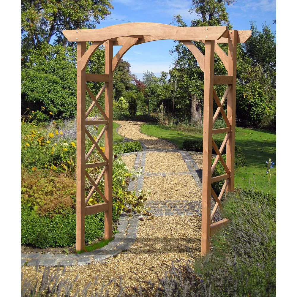2026 NewNorthbeam Venice 79.5" Wood Arbor - Brown
