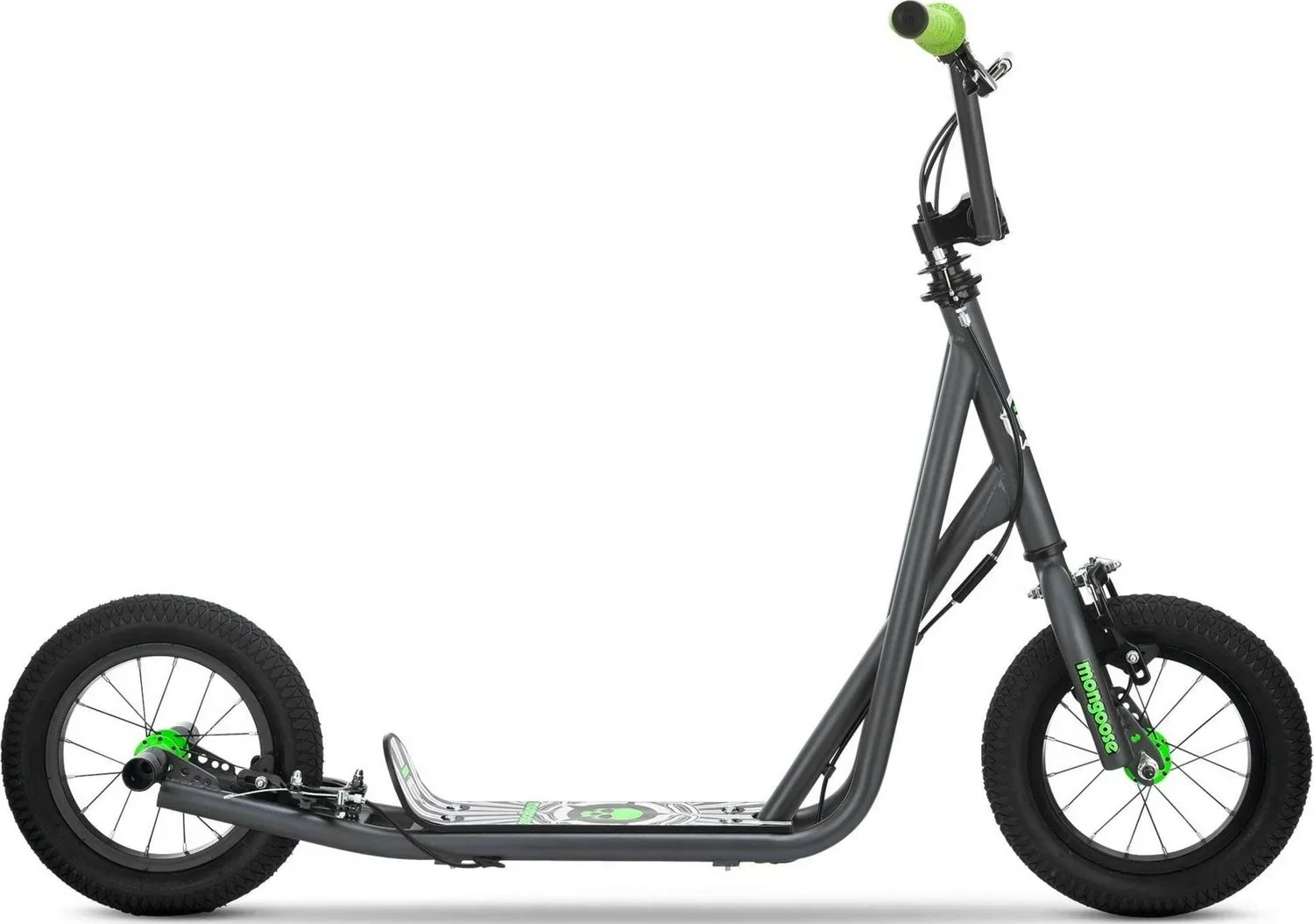 2026 NewMongoose Expo Scooter. 12-inch wheels. ages 6 and up. grey