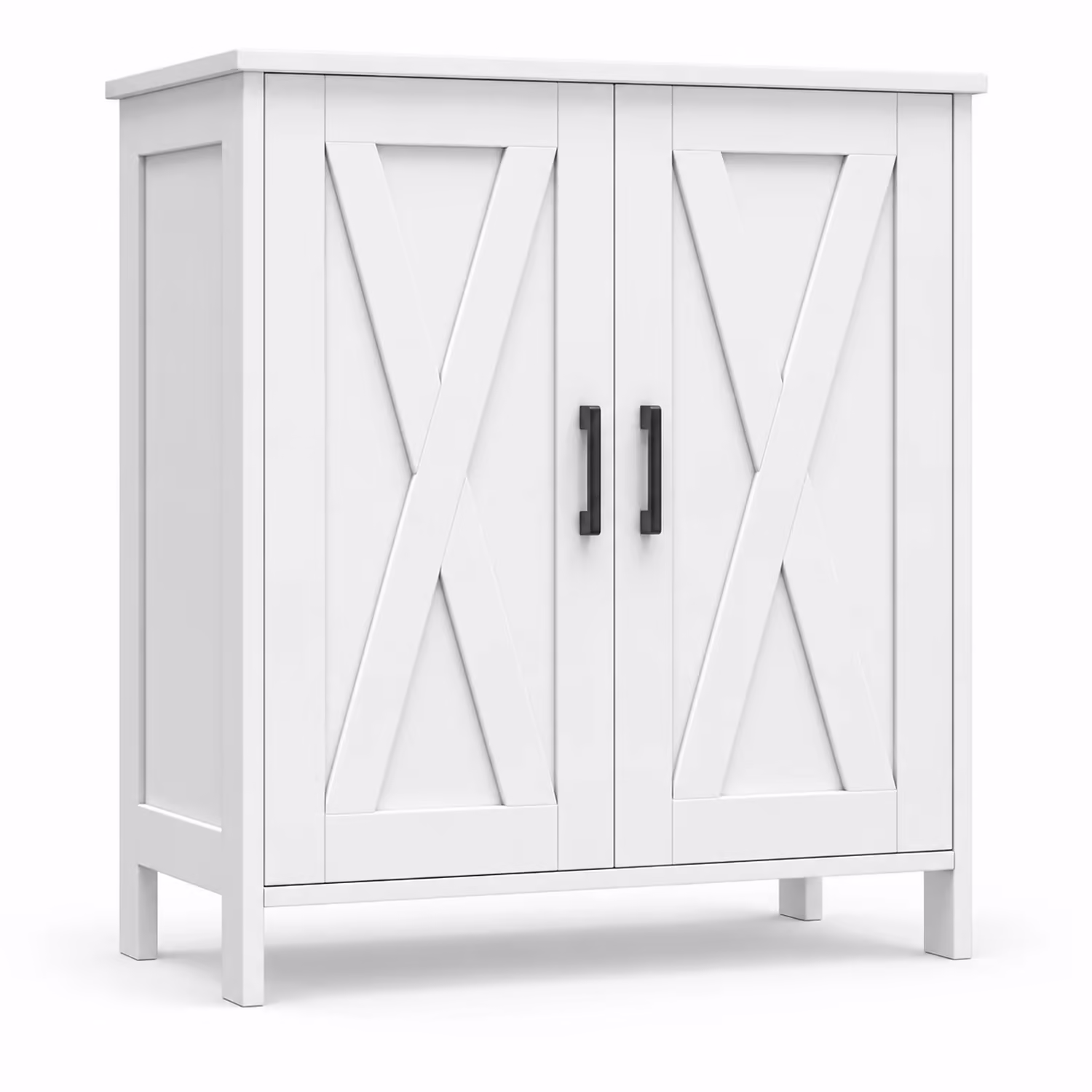 StylishGarments Barn-Door Shoe Cabinet in White