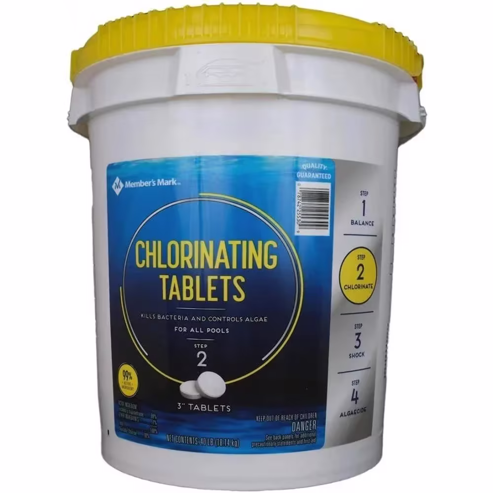 Members Mark Chlorinating Tablets 40LB 3 — Tablets