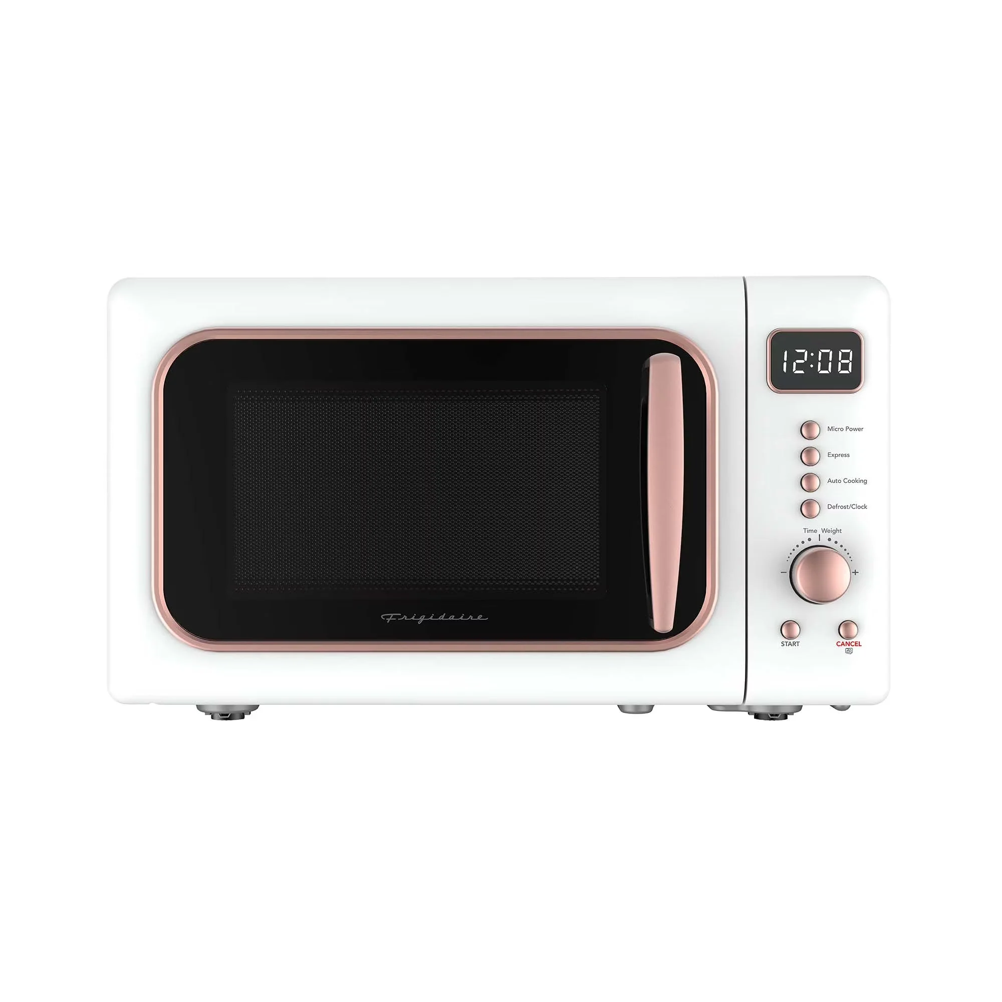 2026 NewFrigidaire 0.7 Cu. Ft. Retro Countertop Microwave Oven, Black and Gold