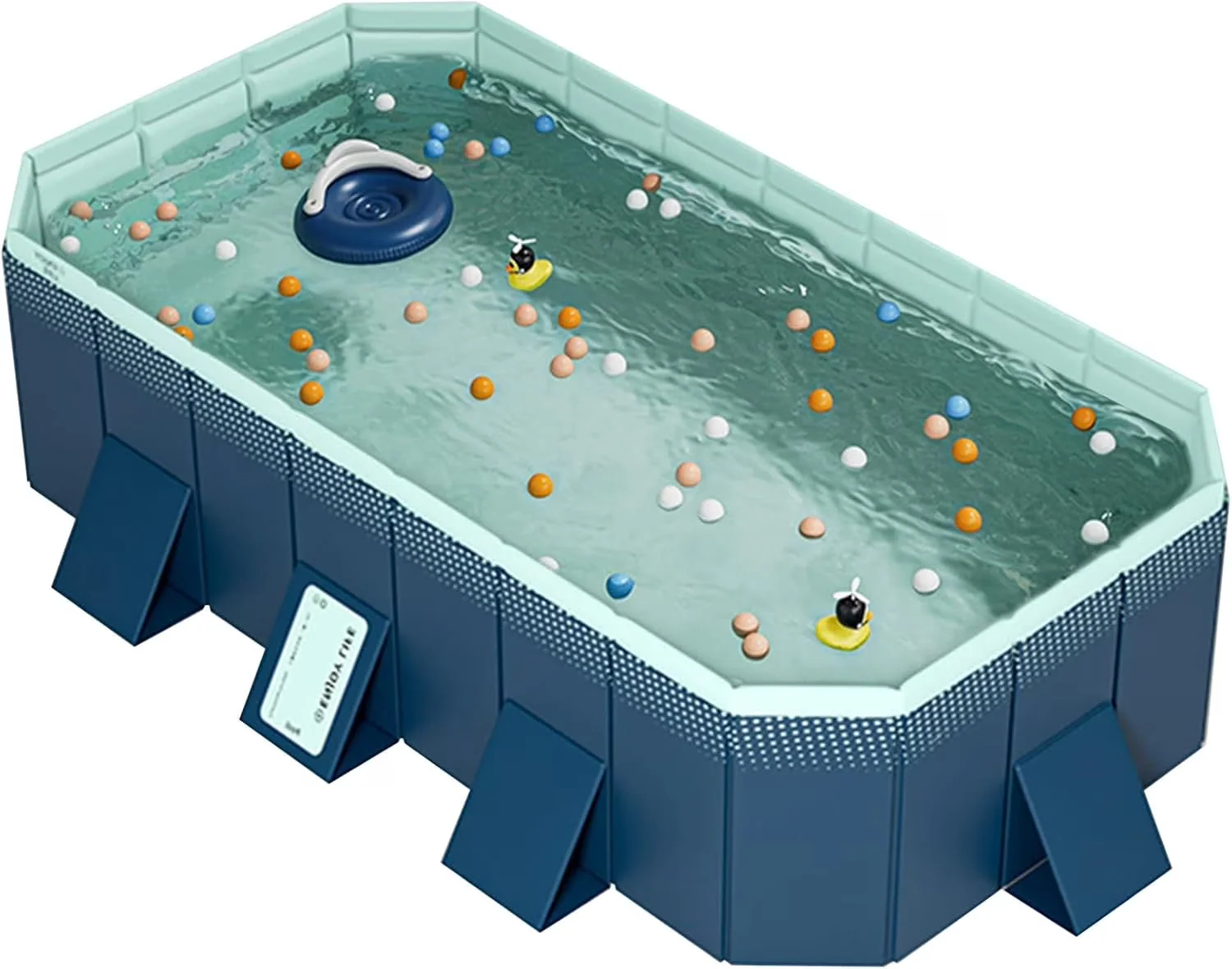 2026 NewFoldable Large Rectangular Family Swimming Pool, Non-Inflatable, Easy Set-up, Suitable for Adults, Kids and Pet Dogs"Ideal for Outdoor, Backyard