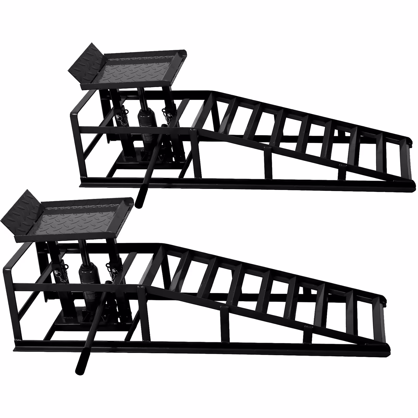 Riedhoff Hydraulic Car Ramps 2 Pack, 11000 LBS Max, Lift Height 9.48" to 16.21", Heavy Duty, Black