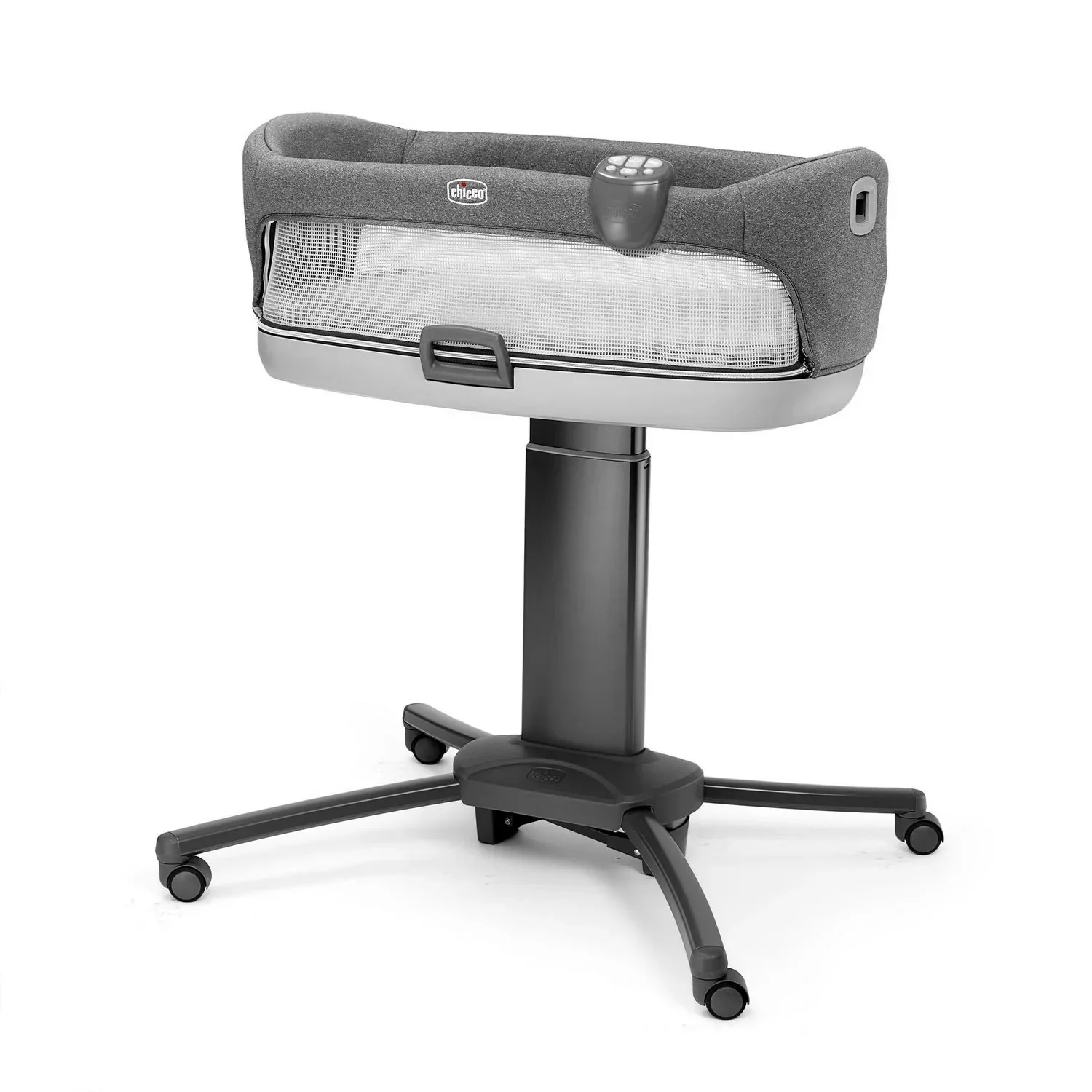 2026 NewChicco Close to You 3-in-1 Portable Bedside Bassinet and Changing Table - Heather Grey (Grey). New