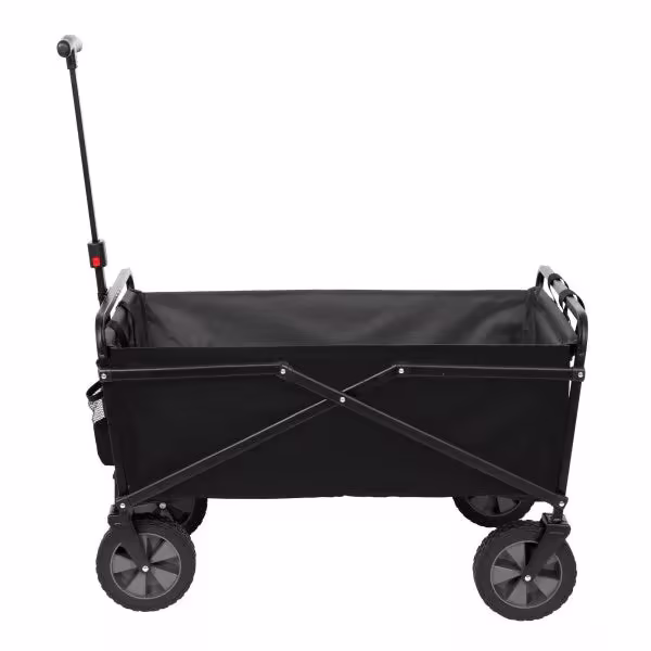 Seina Manual 150 Pound Capacity Heavy Duty Folding Utility Cart Black/Gray