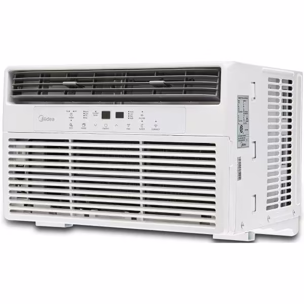 Midea 8,000 BTU 115V Smart Window Air Conditioner with ComfortSense Remote, White, Maw08s1wwt