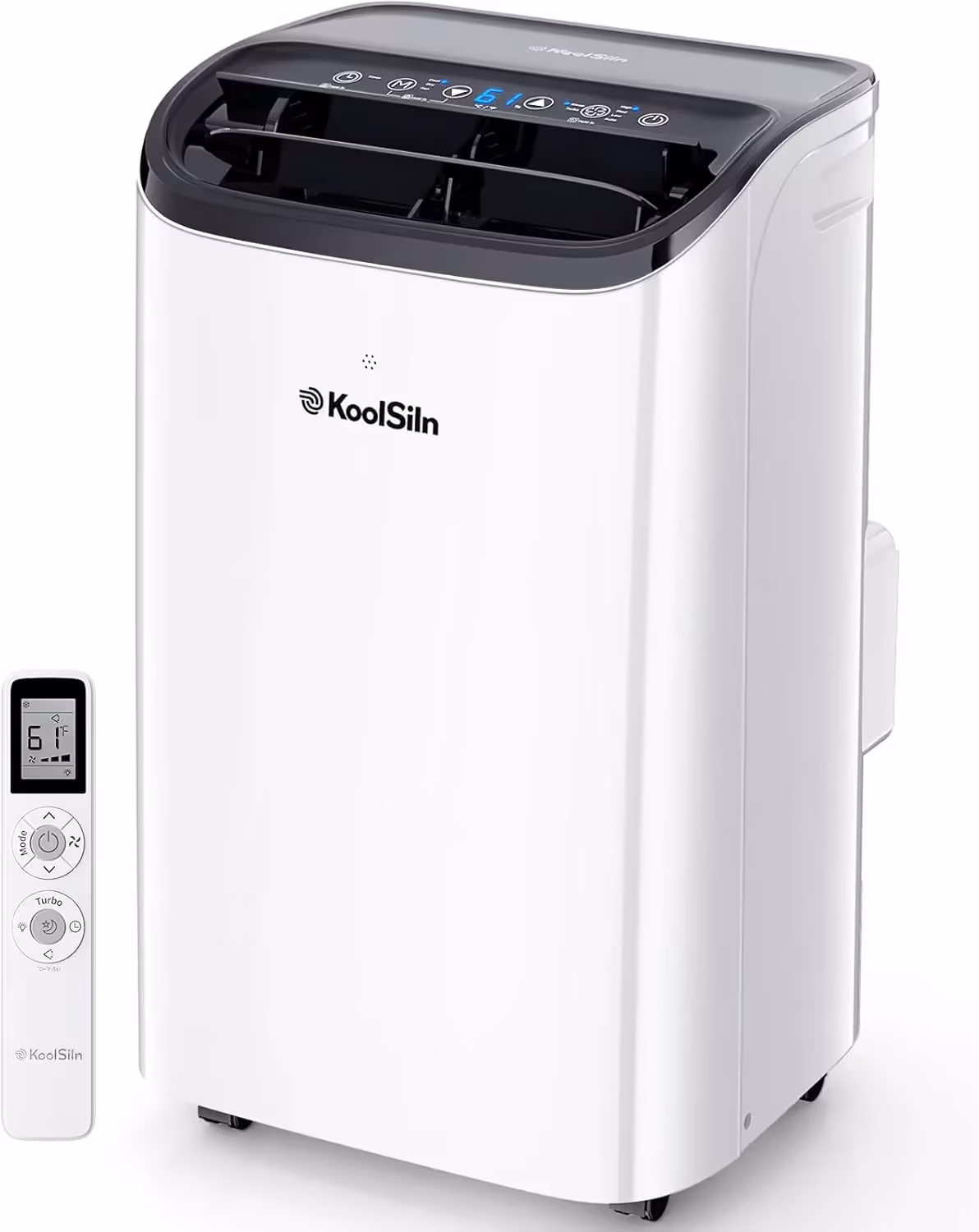 14,000 BTU Portable Air Conditioner Cools Up to 700 Sq.Ft, Auto-Evaporation Low Noise Portable AC Unit with Remote Control Fits for Large Room, Office, Garage,White