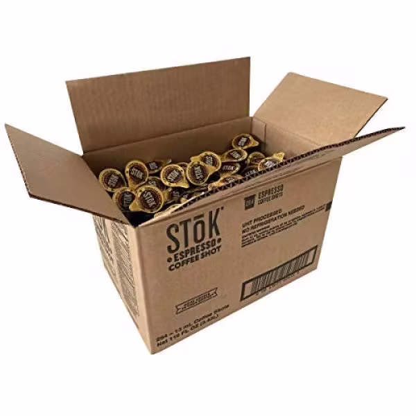 SToK Cold-Brew Espresso Coffee Shots, Unsweetened, 264 Pack
