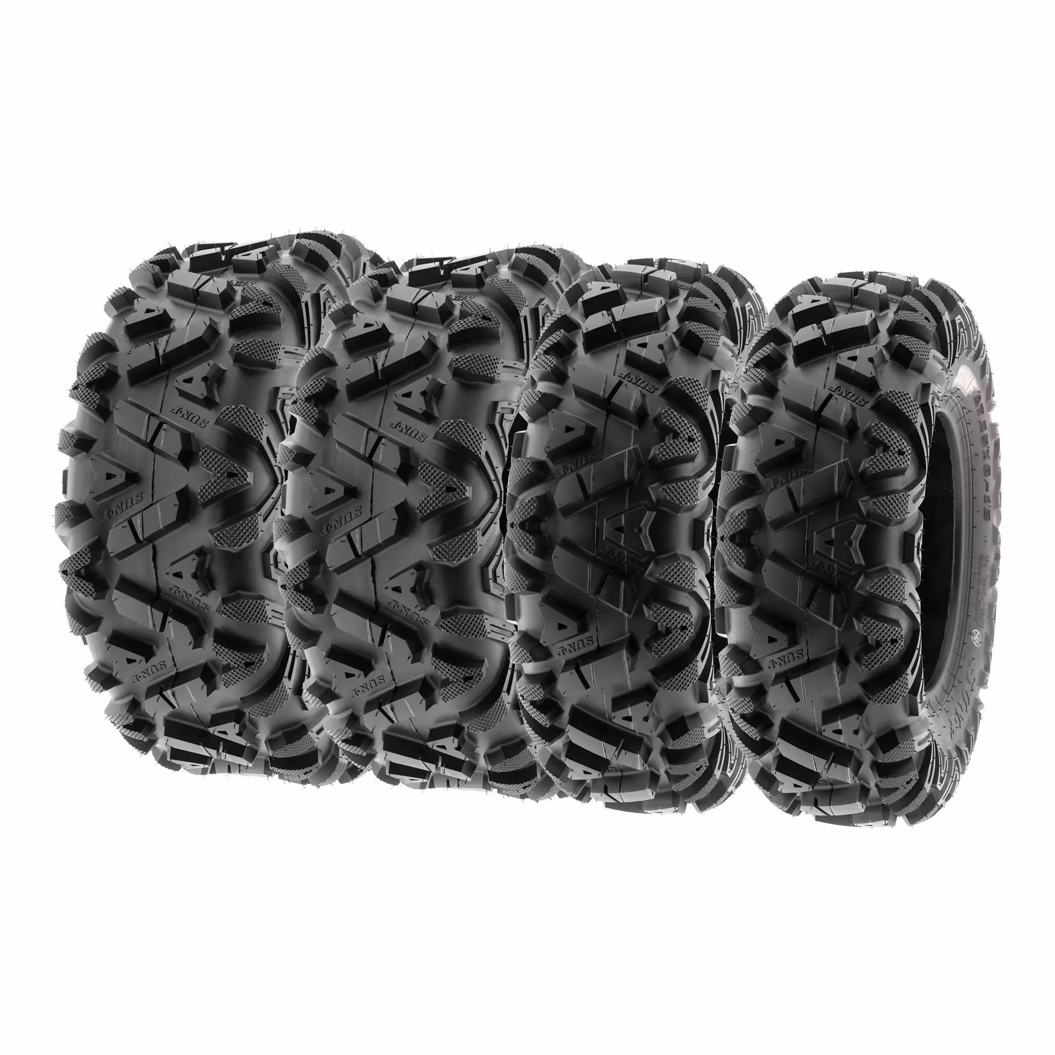 SunF All Terrain ATV UTV Tires 25×8 12 and 25×10 12 6 PR A033 (Complete Full Set of 4)