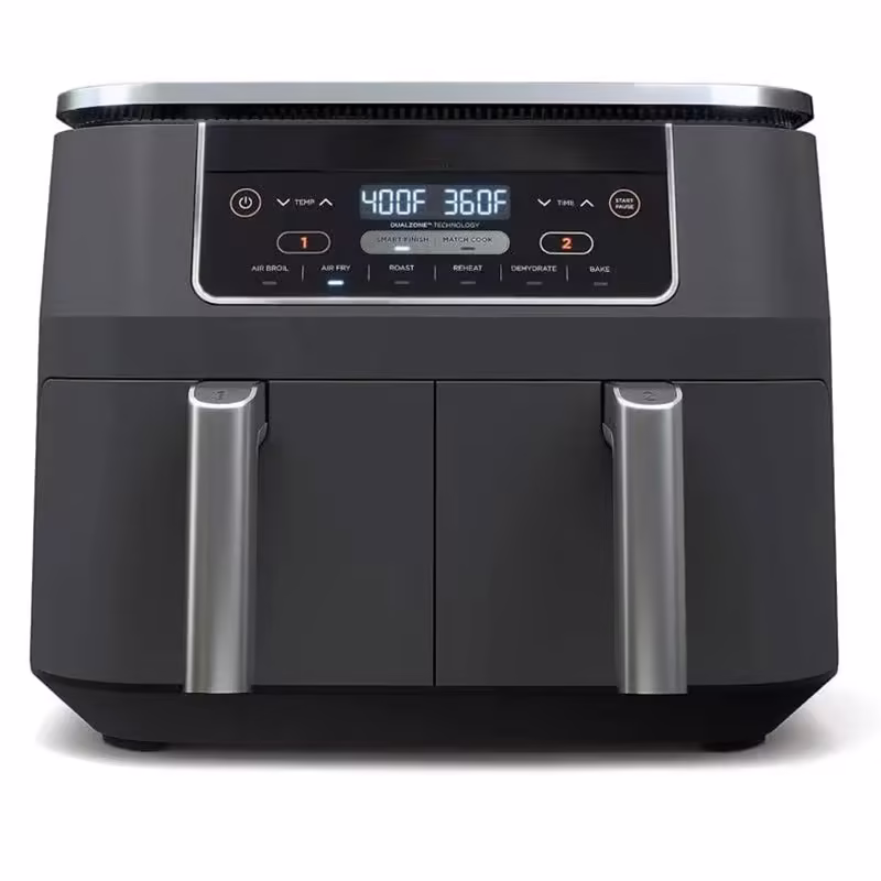DZ401 Foodi 10 Quart 6-in-1 DualZone XL 2-Basket Air Fryer with 2 Independent Frying Baskets