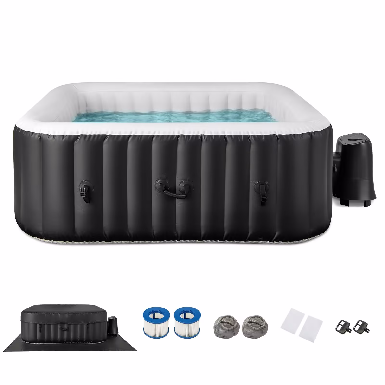 Inflatable Hot Tub, Blowup Pool Hottub, Portable Outdoor Water SPA
