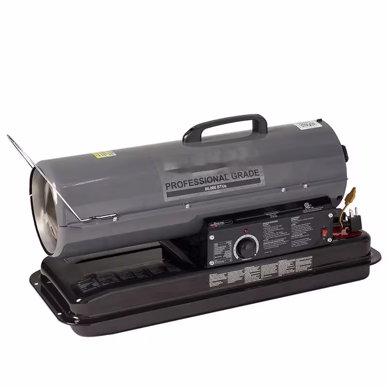 80,000 BTU Indoor/Outdoor Portable Kerosene Forced Air Heater
