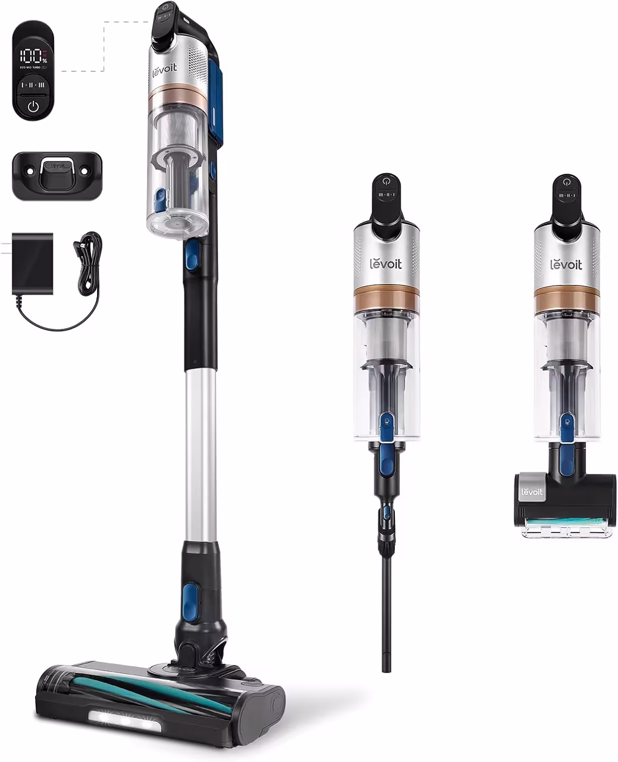 LEVOIT Cordless Vacuum Cleaner, Stick Vac with Tangle-Resistant Design, Up to 50 Minutes, Powerful Suction, Rechargeable, Lightweight, and Versatile for Carpet, Hard Floor, Pet Hair, LVAC-200