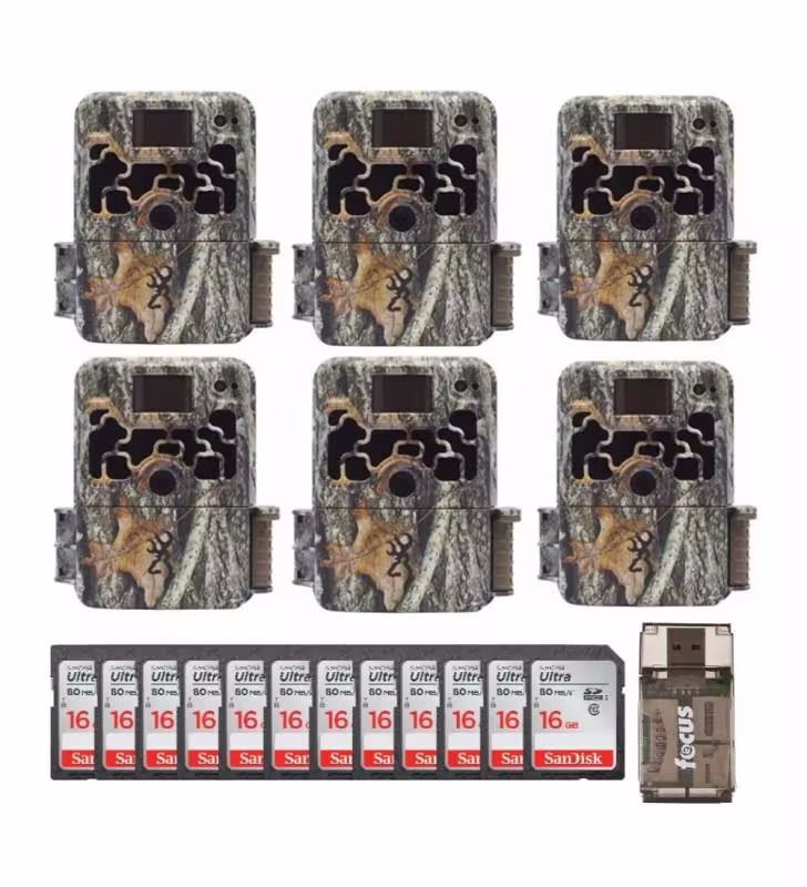 Browning Trail Cameras Dark Ops Extreme (6-Pack) w/ 16GB Cards Bundle ?C Camouflage