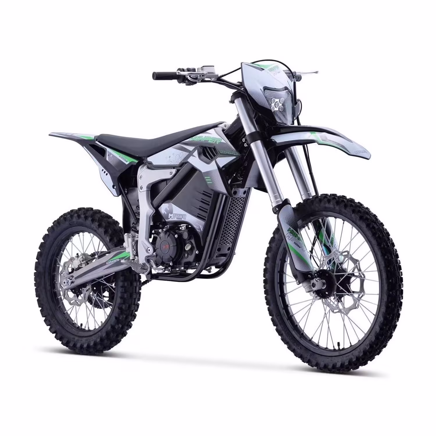 MotoTec Venom 72v 12000w Electric Dirt Bike White
