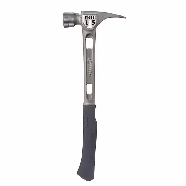Stiletto TB3MC 15 oz Ti-Bone III Titanium Hammer with Milled Face Curved Handle