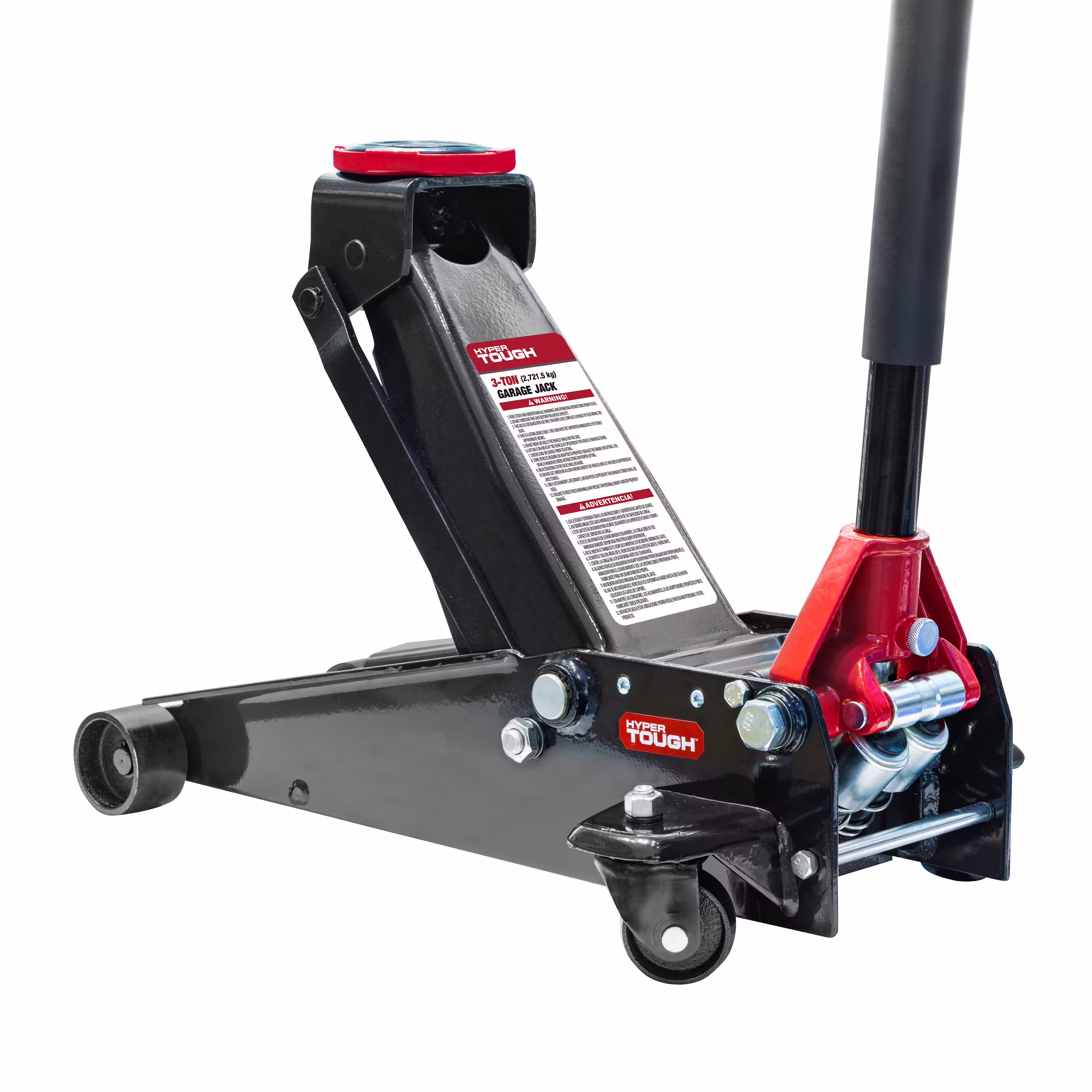 Hyper Tough 3 Ton Floor Jack with Dual Pump - Black