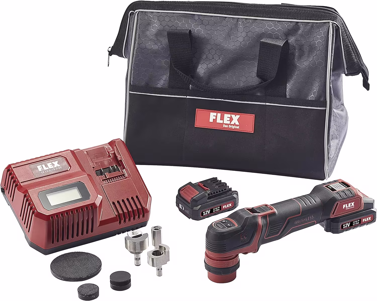 PXE 80 12.0-EC set USA 12V Cordless Multi-Polisher-Set, Includes Two 2.5Ah Batteries, One Charger & Soft Bag