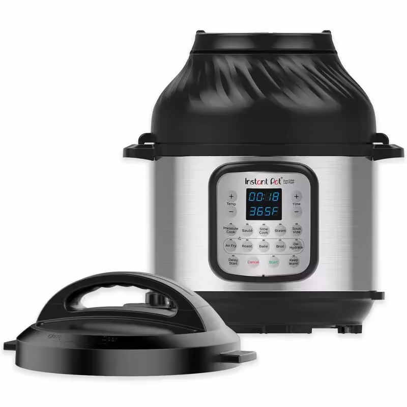 Instant Pot Duo Crisp 11 in 1 Air Fryer & Pressure Cooker, 8 Qt, Stainless Steel