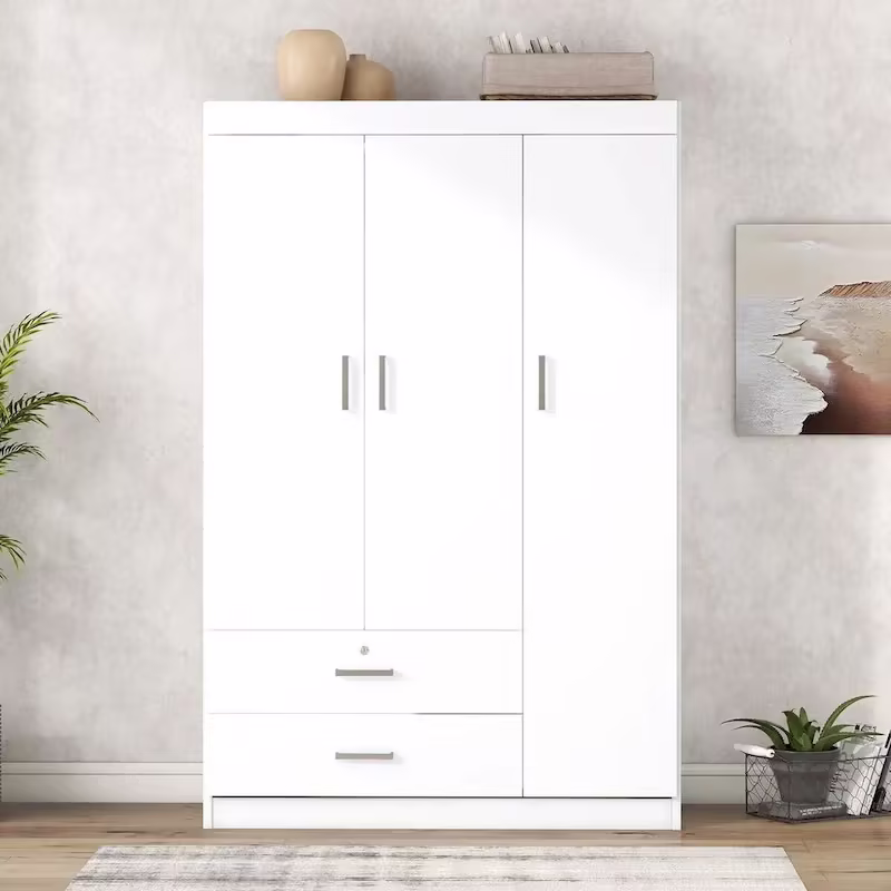 3-Door Wardrobe with 2 Drawers