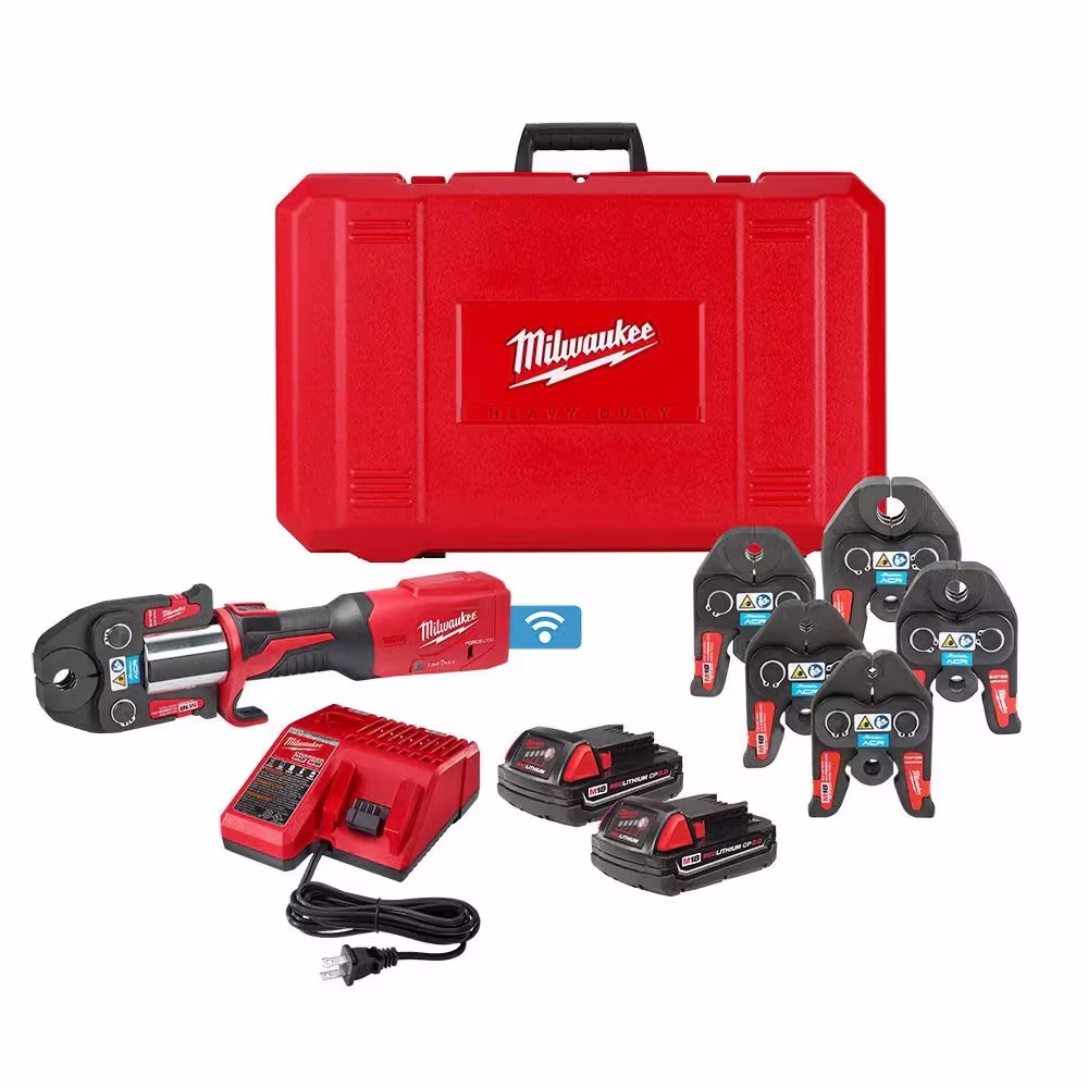 Milwaukee M18 FORCE LOGIC crimping tool with ONE-KEY and 1/2