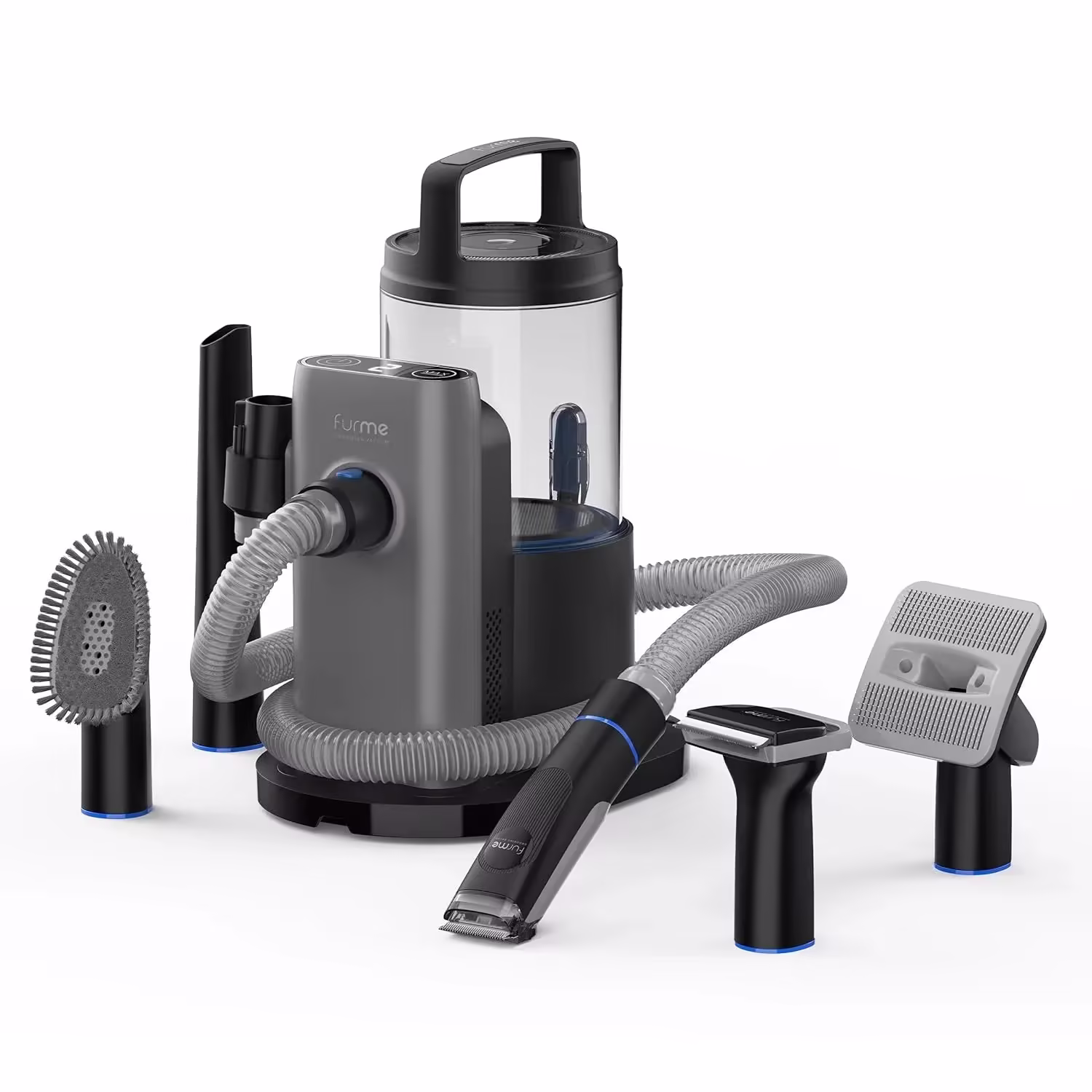 Professional Plus Pet Grooming Vacuum Kit, 5 Pet Grooming Tools, 2L Canister, Works for All Dogs, Cats, and Pet Fur
