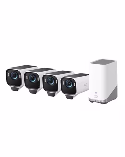 eufy Security eufyCam S3 Pro 4 Cam Kit, Solar Camera Outdoor Wireless, MaxColor Night Vision, 4K Security Camera with Solar Panel, Face Recognition AI, Expandable Local Storage, No Monthly Fee : Electronics