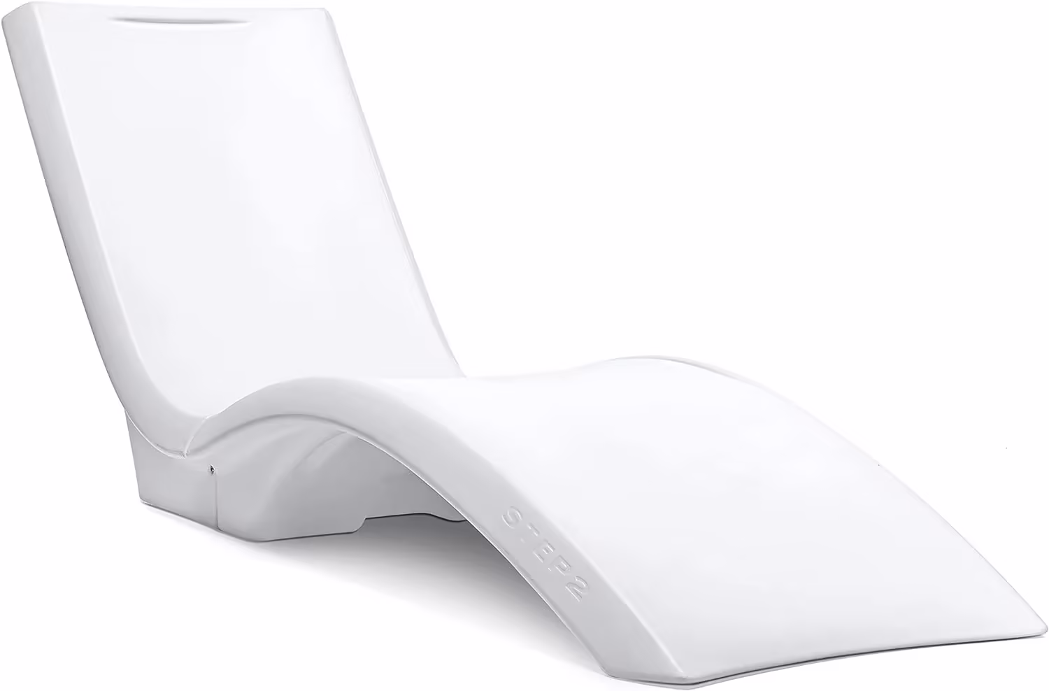 Pool Lounger, Fade-Resistant, Waterproof Patio Furniture, Pool Lounge Chair for Sun Shelf, Use in Pools with Shelves Up to 9-Inches Deep or Outside Pool Deck, Weighted, White