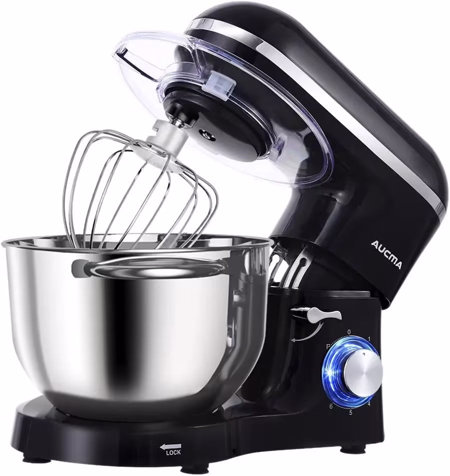 Aucma Stand Mixer, 6.5-QT 660W 6-Speed Tilt-Head Food Mixer, Kitchen Electric Mixer
