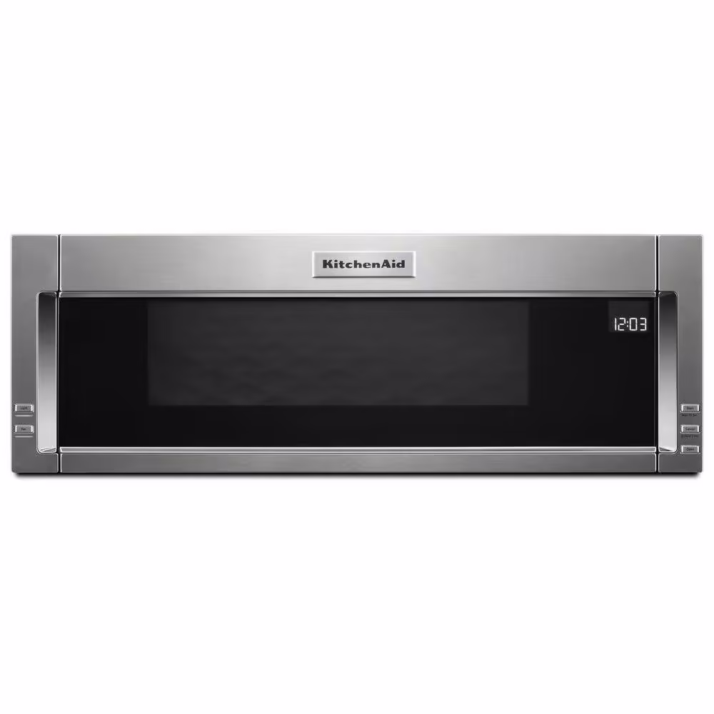 KitchenAid 30-Inch Low Profile Microwave Hood. 1000W. Stainless Steel. Dual LED. 4-Speed Ventilation