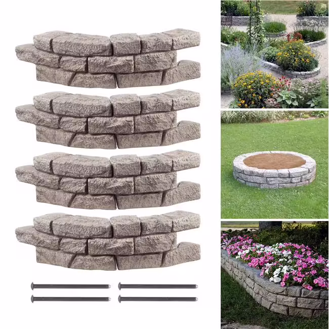 RTS Home Accents Rock Lock Raised Garden Bed Curved Rock (Pack of 4)