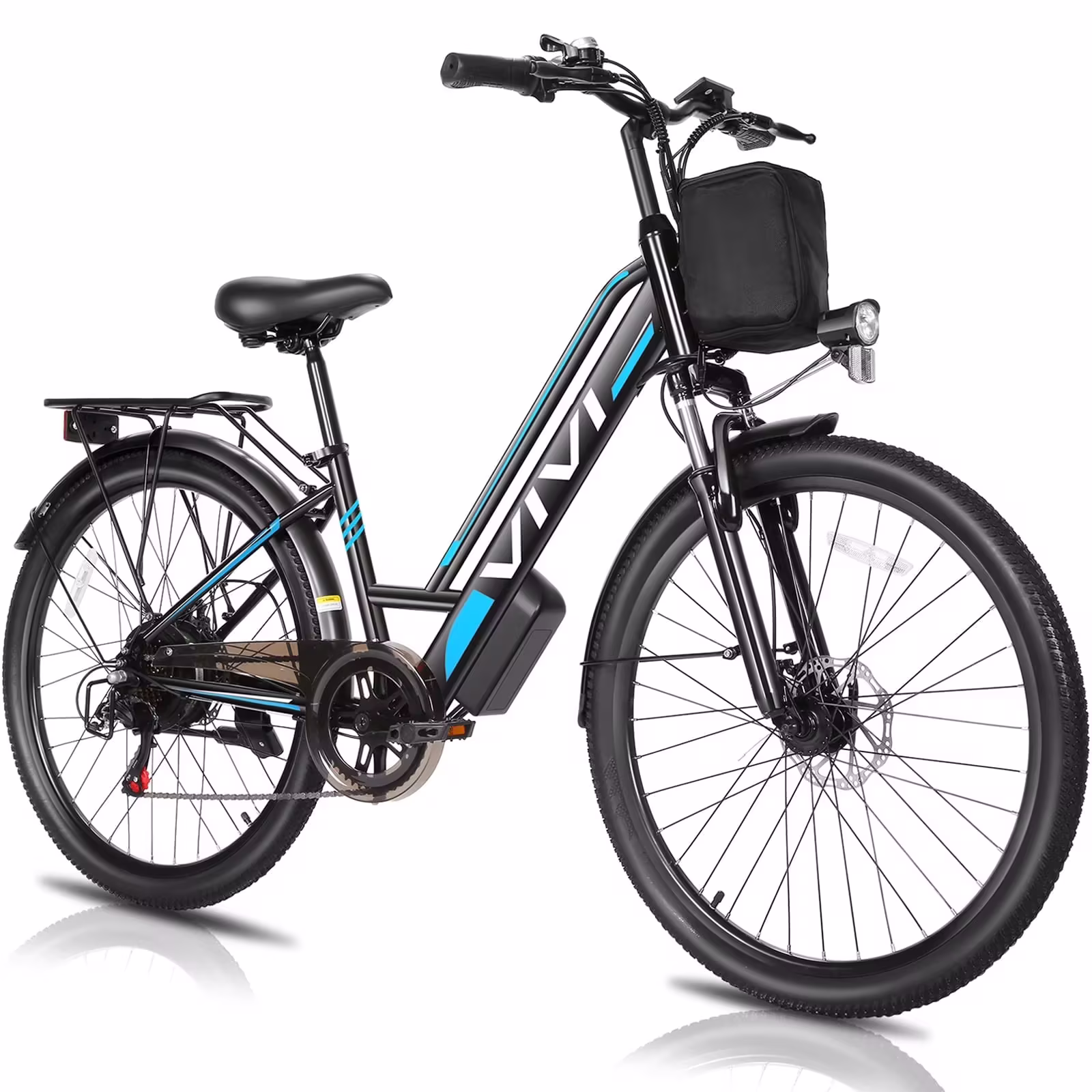 Vivi Electric Bike 26" City Commuter Electric Bike 48V 500W Step - Through Electric Bike 19.8MPH Electric Cruiser