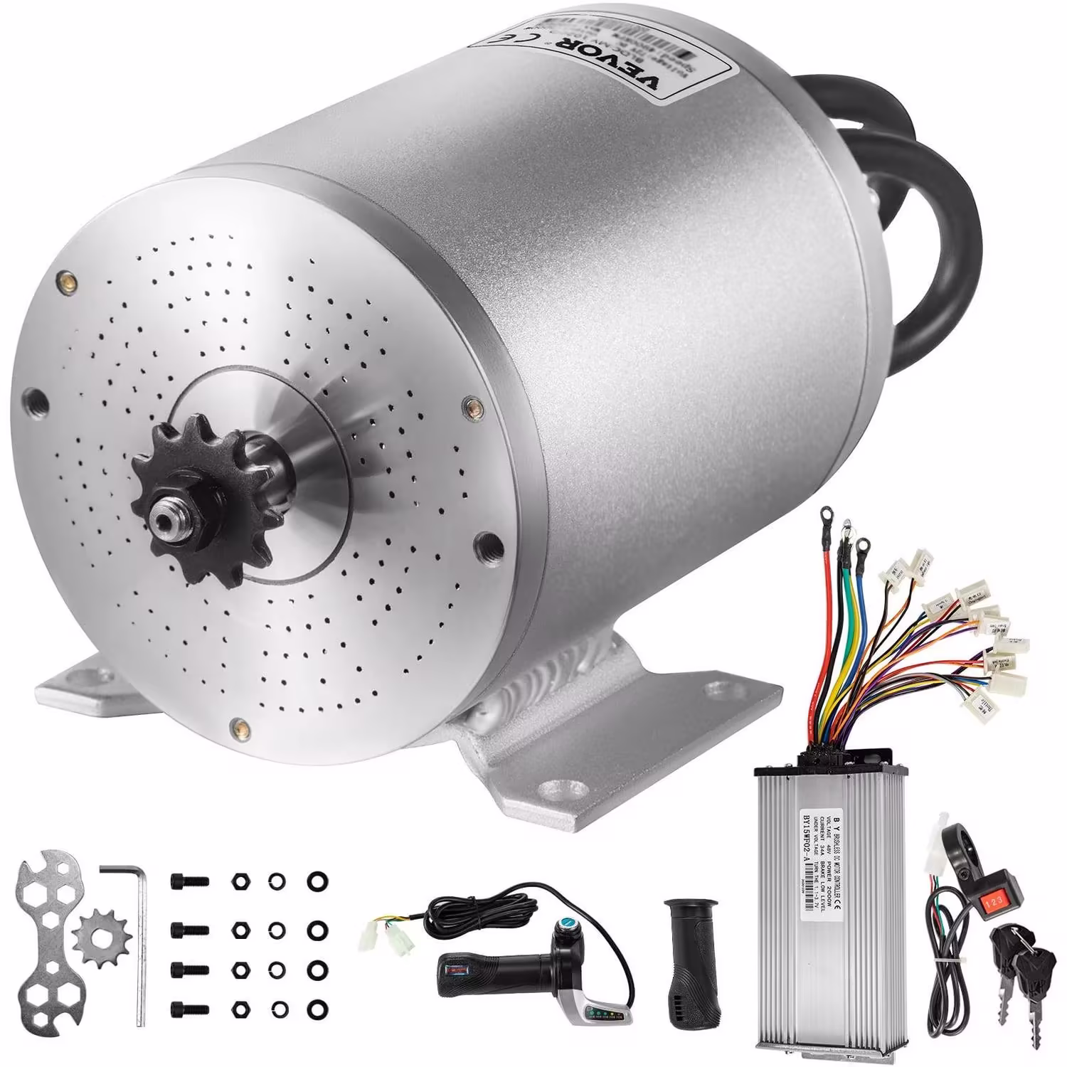 VEVOR 48V 2000W Brushless DC Motor Kit. 4300 RPM. with Controller & Throttle. for Go Kart/ATV. 10 lb