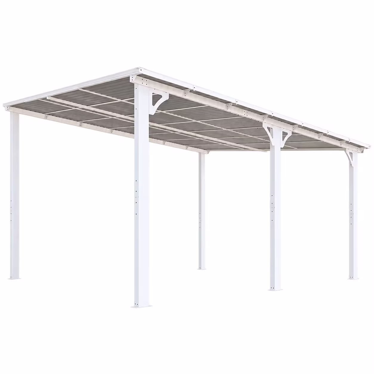 AECOJOY 12' x 14' Hardtop Gazebo Outdoor Aluminum Pergola for Garden, Patio, Backyard-White