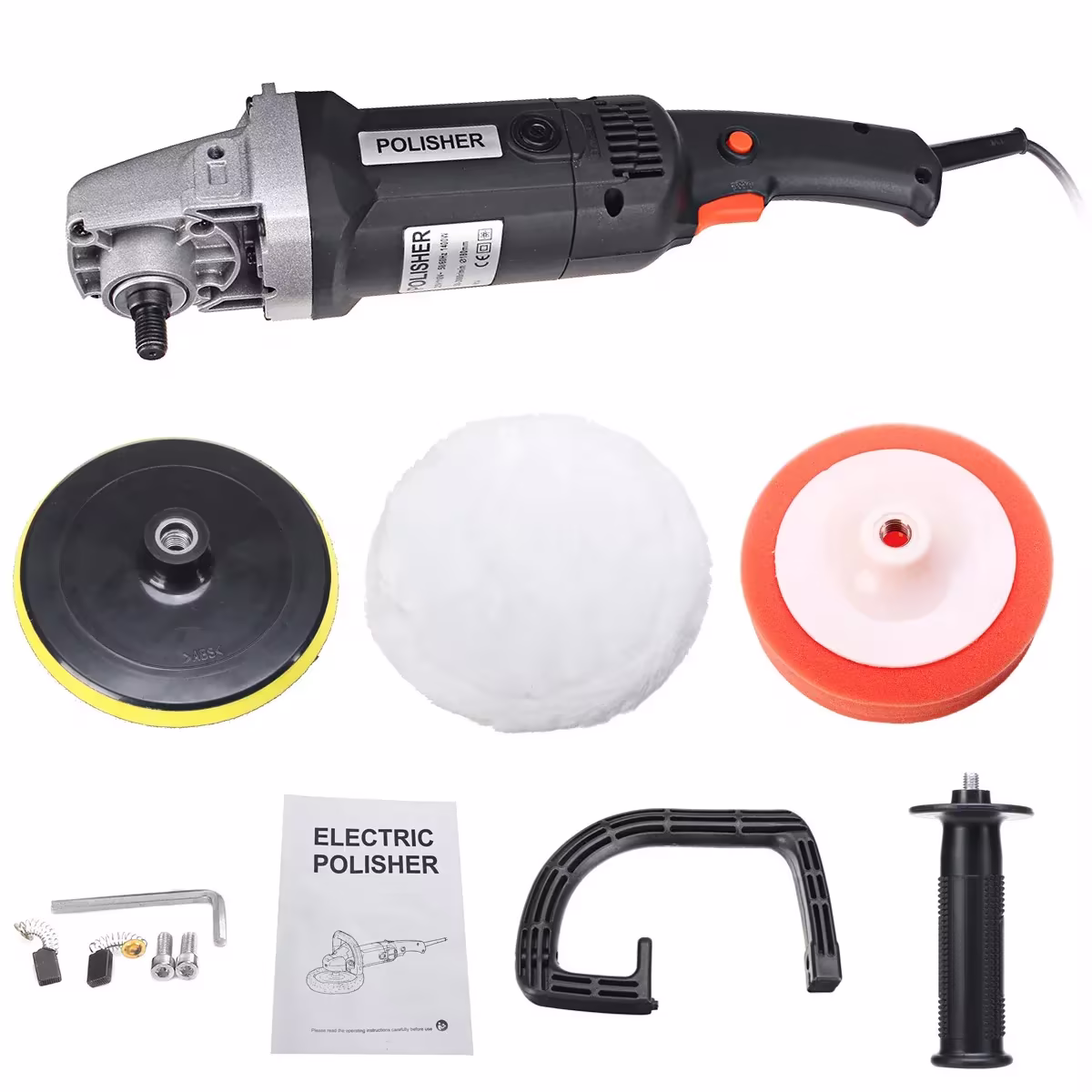 8 Speed Adjustable 1400W Car Polisher Electric Floor Polisher Polishing Variable Speed Machine Auto Polisher Sanding Machine ,Easy to Use