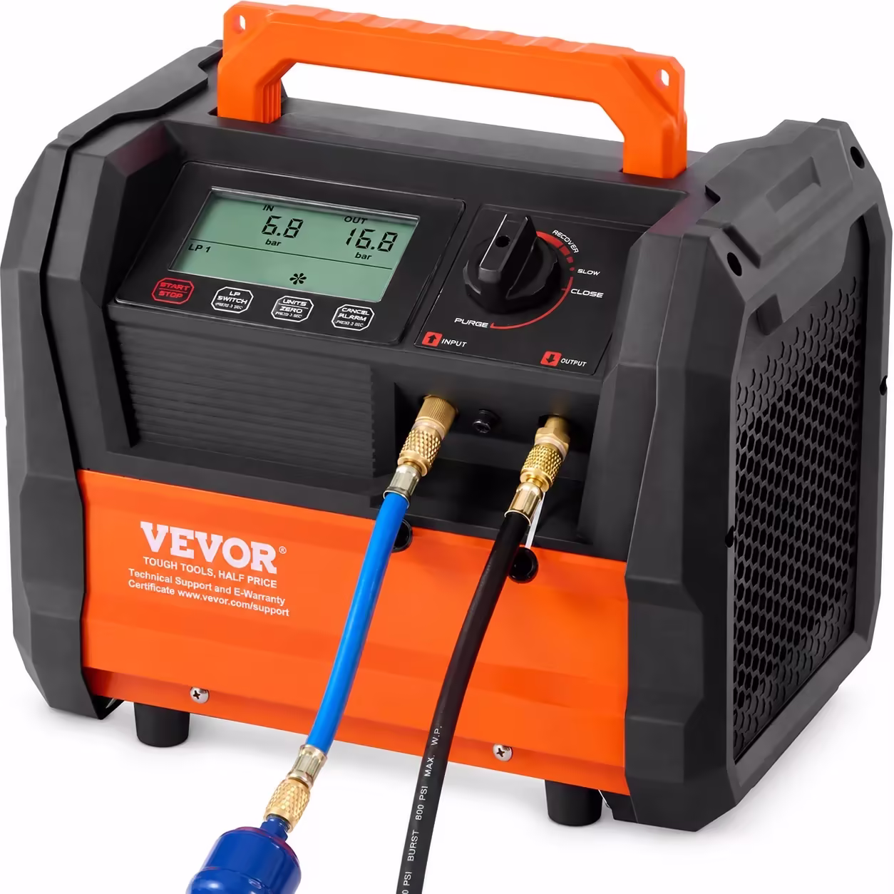 VEVOR Refrigerant Recovery Machine 1 HP Dual Cylinder Brushless Portable AC