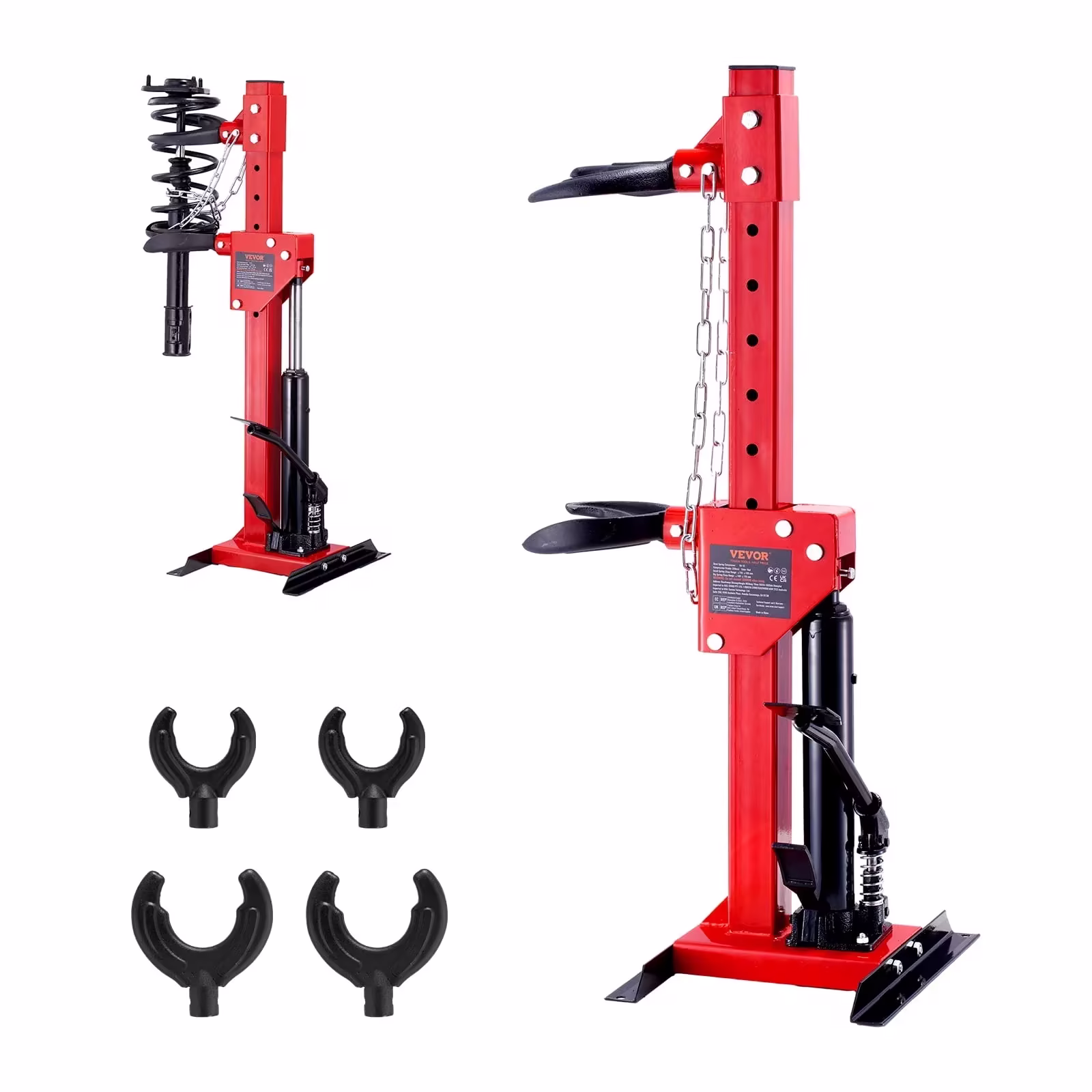 VEVOR Hydraulic Strut Spring Compressor, 4.5-Ton Jack Capacity, 1-Ton Rated Compression Force for Coil Springs