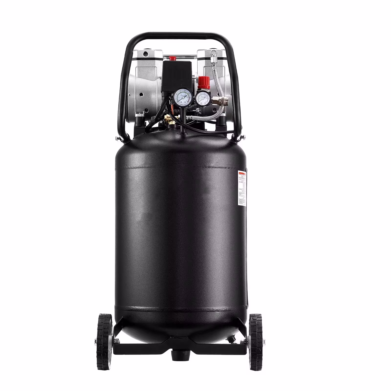 KFFKFF 10-Gallon Air Compressor, 2HP 4.8 SCFM at 90PSI, Max 125PSI Pressure Oil-Free Air Compressor Tank, Portable on Wheels for Auto Repair, 120V