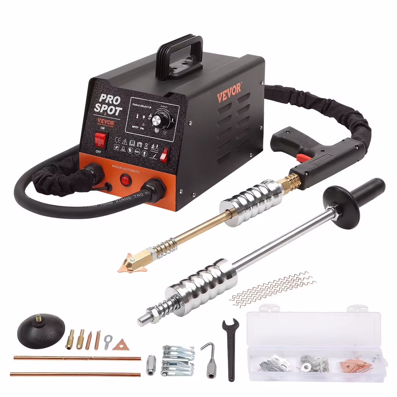 VEVOR 3kW Stud Welder Dent Repair Kit, Spot Welder with 6 Welding Modes and 16 Types of Accessories