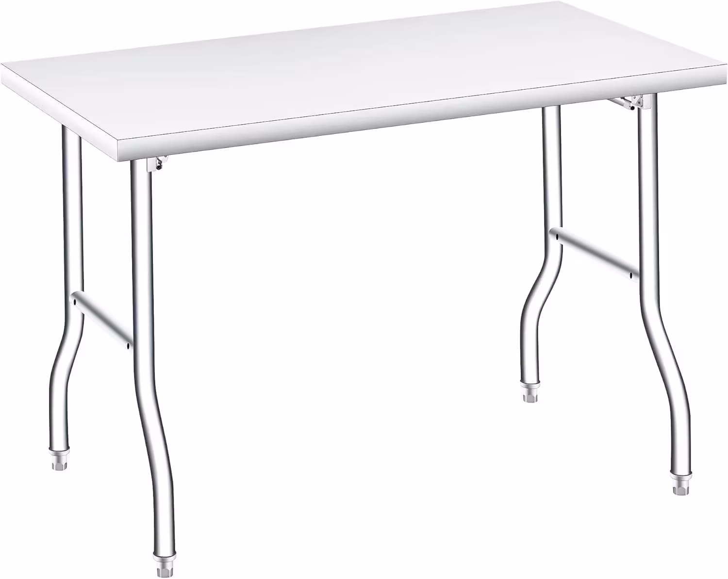 Heavy Duty Folding Stainless Steel Workbench – 620LB Capacity, No Assembly, Portable Metal Table for Kitchen, Garage, Restaurant, Laundry, and Camping