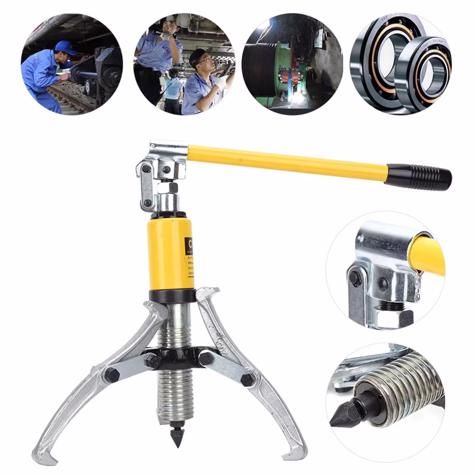 Hydraulic Puller, Hydraulic Bearing Puller, Hub Puller, High Pulling Force Heavy Duty Hydraulic Gear Puller Separator, 3-Jaw Flange For Hub