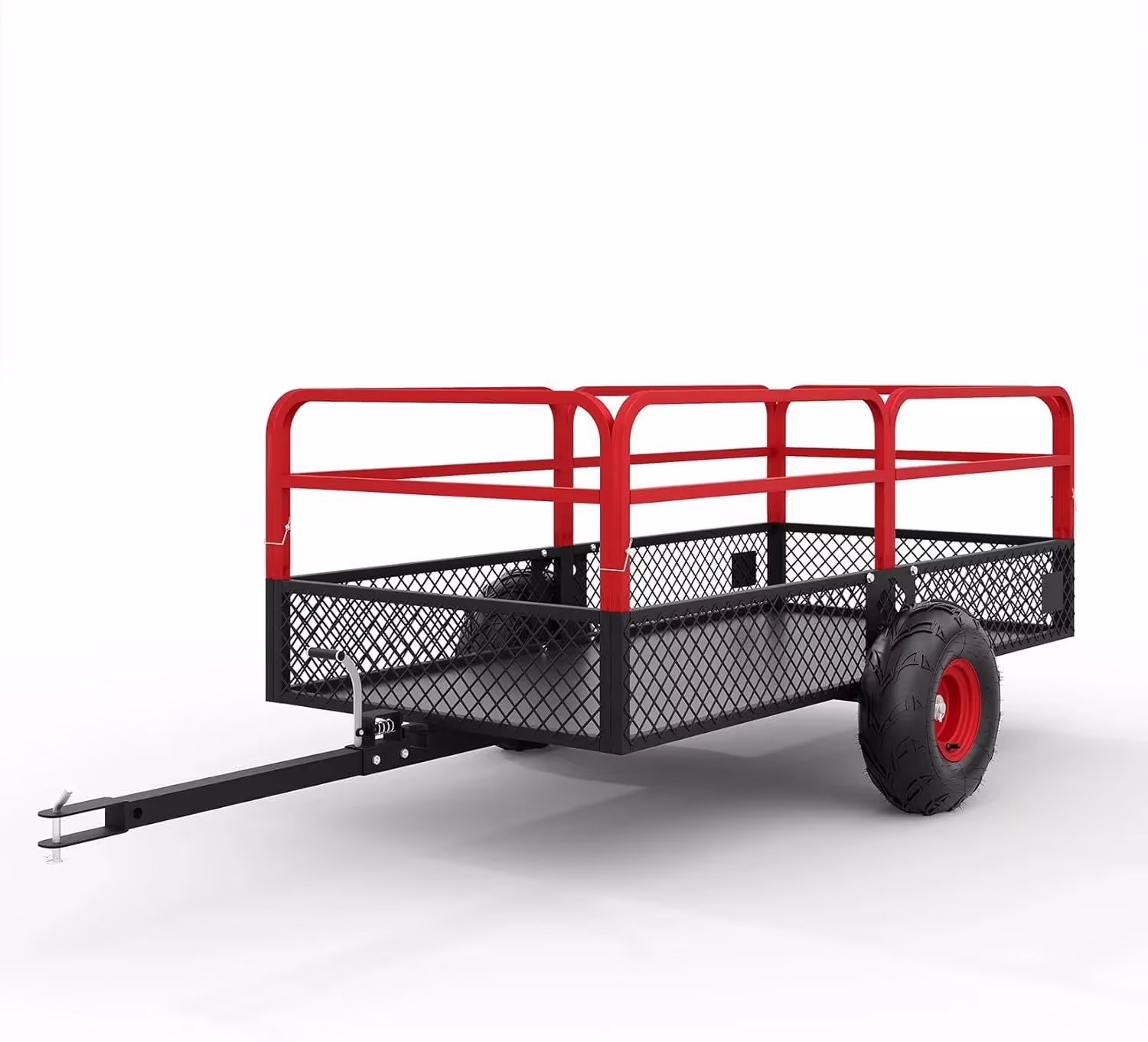 ATV/UTV Tow-Behind Dump Cart, 1600 lb Capacity, 22 cu ft, Removable Sides and All-Terrain Tires