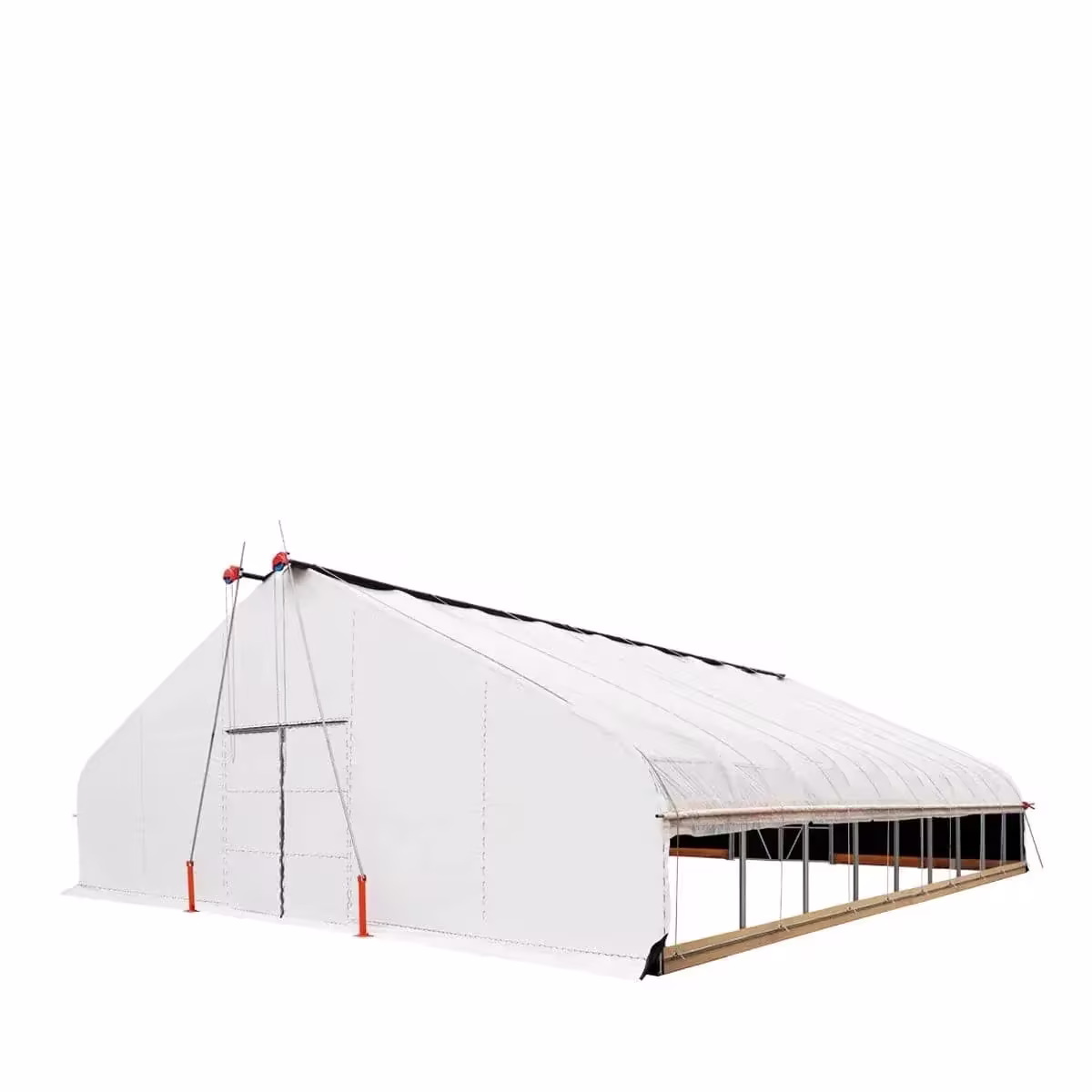 TMG Industrial TMG-GHD3040 30x40 Ft Light-Deprivation Greenhouse, 6-mil Blackout Tarp, Clear Film and Roll-Up Sides