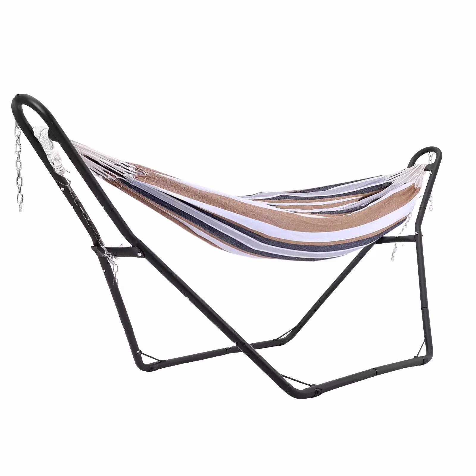 Adjustable Double-Bar Hammock Stand for 9-14 ft Hammocks, 550 lb Capacity, Indoor/Outdoor, Stand Only
