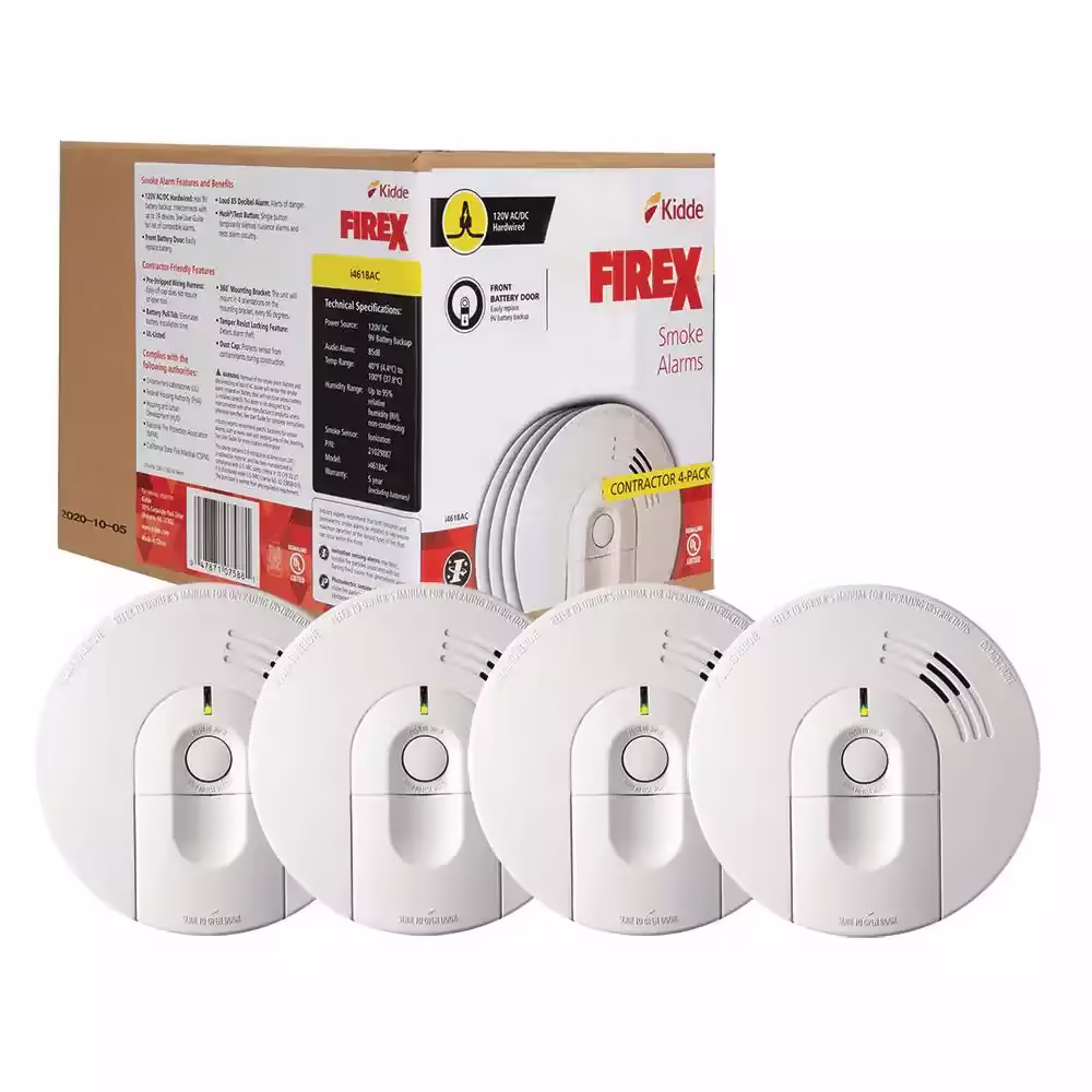 Firex 4-Pack Hardwired Smoke Detector