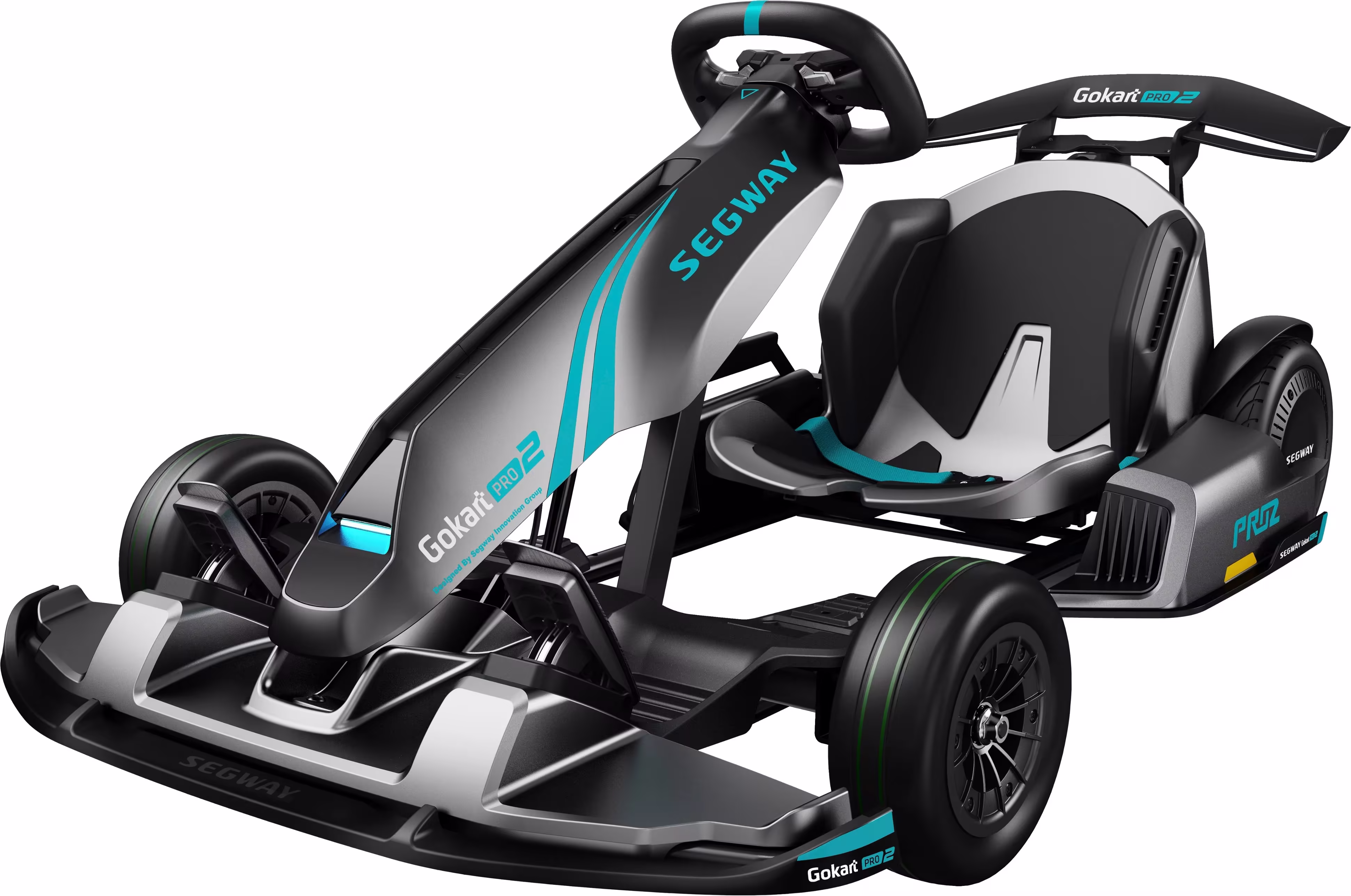 Segway – Go Kart Pro 2 w/15.5 mi Max Operating Range & 26.7 mph Max Speed – Gray