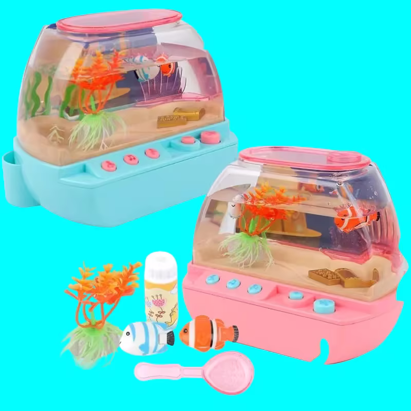 Children's Happy Aquarium Mini Toy – Educational Light Music Fish Tank Toy for Kids