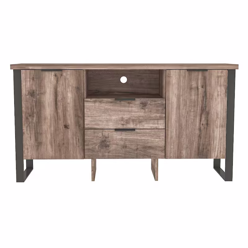 2-Door, 2-Drawer Storage Cabinet and TV Stand